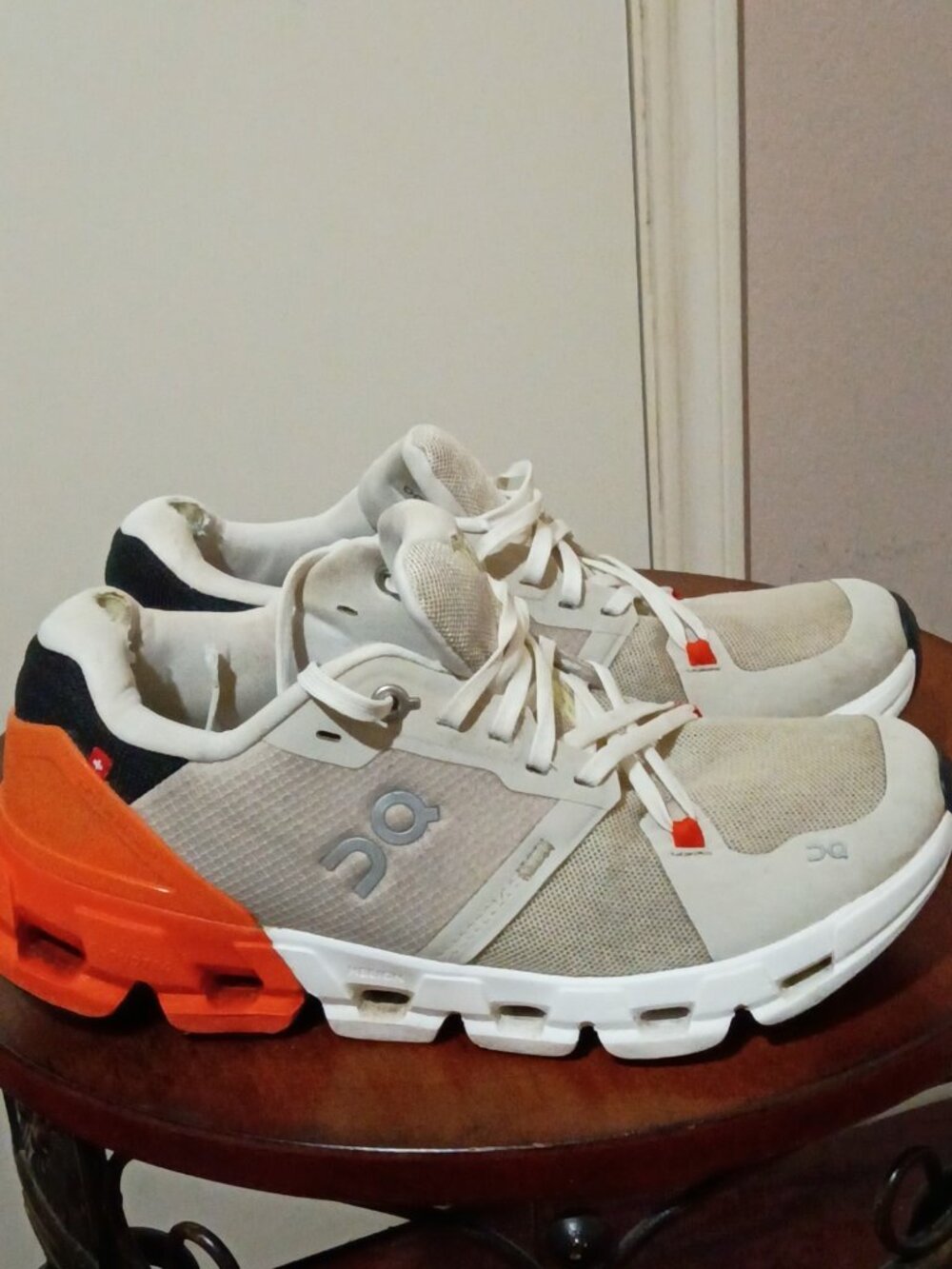 On Running Women's Cloudflyer 4 Sand Flame Sneakers 71.98093 Size 7.5